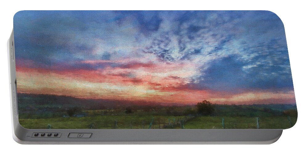 Normandy Portable Battery Charger featuring the photograph Normandy Sunset by Jean-Pierre Ducondi