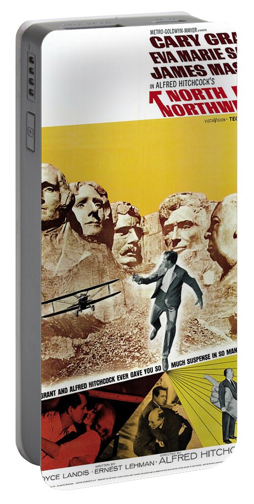 Movie Poster Portable Battery Charger featuring the photograph North by Northwest - 1959 by Georgia Clare