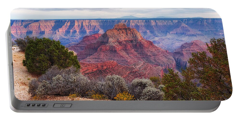 North Rim Portable Battery Charger featuring the photograph North Rim Grand Canyon Arizona Desert Southwest Solitude at Cape Royal by Silvio Ligutti