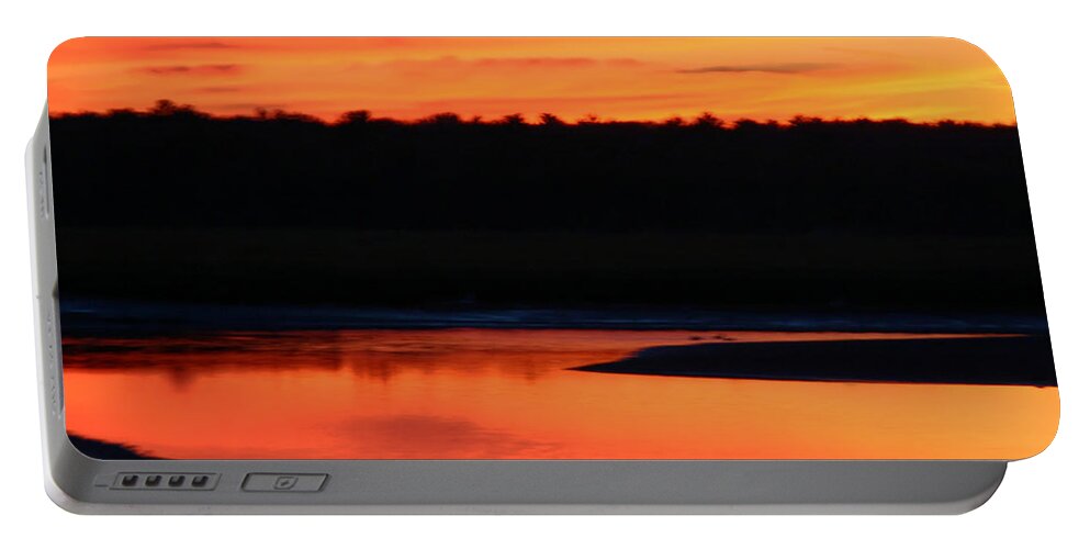 Beautiful Portable Battery Charger featuring the photograph November Sunset by Denyse Duhaime