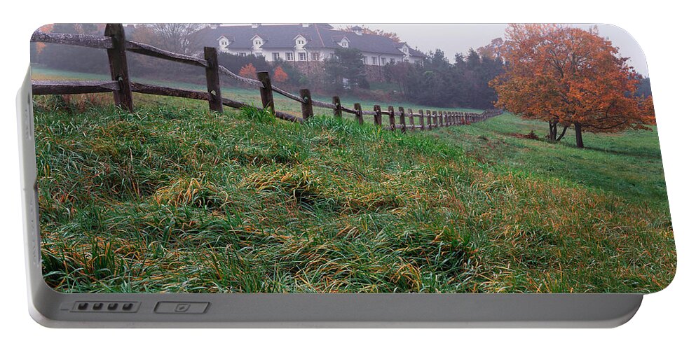 Connecticut Portable Battery Charger featuring the photograph Nyala Fog by Tom Daniel