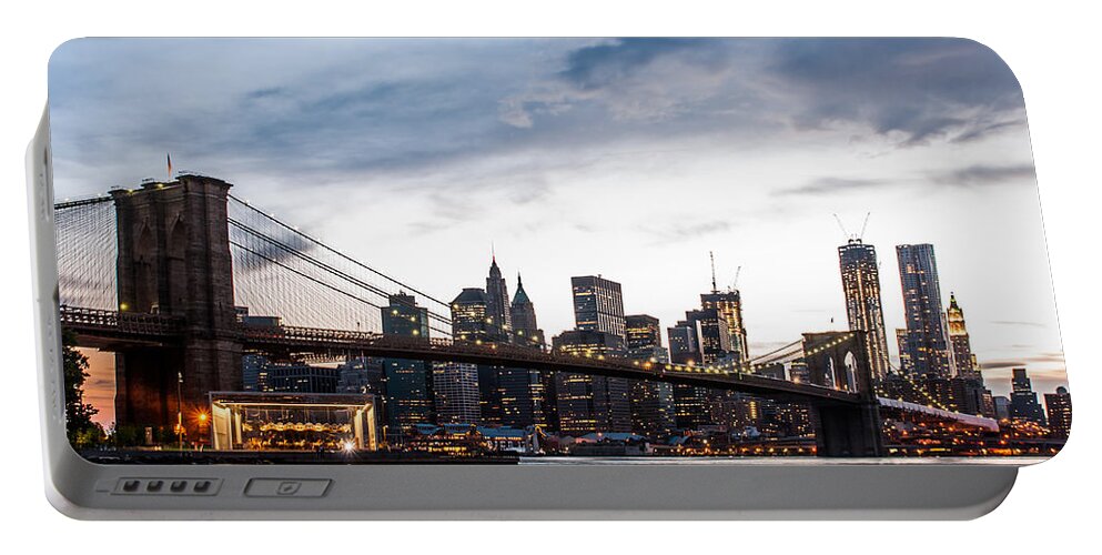 Nyc Portable Battery Charger featuring the photograph NYC Brooklyn Bridge by Hannes Cmarits
