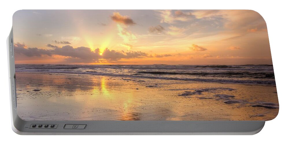 Water Portable Battery Charger featuring the photograph Nye Beach Sunset 0075 by Kristina Rinell