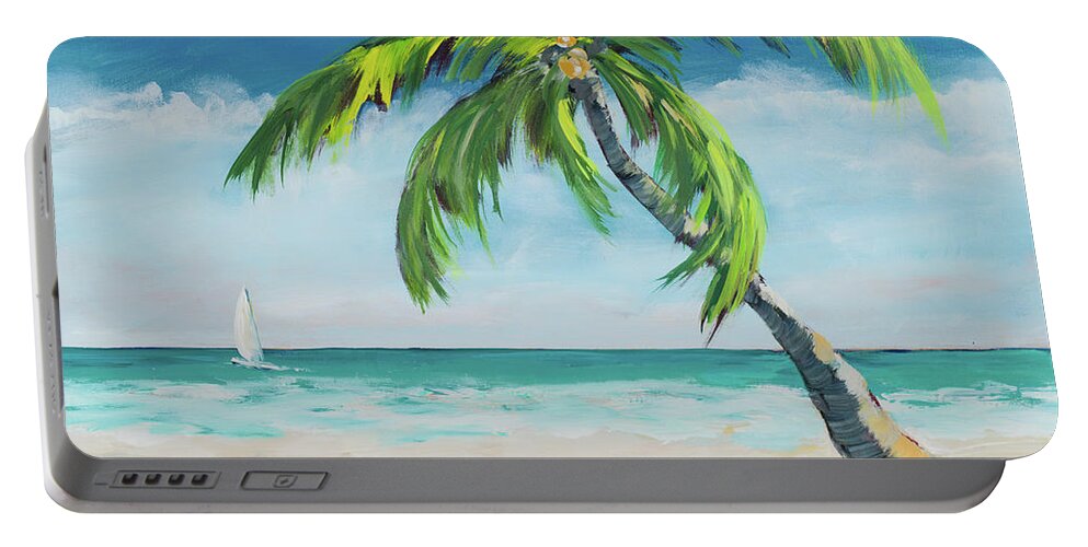Ocean Portable Battery Charger featuring the digital art Ocean Breeze I by Julie Derice