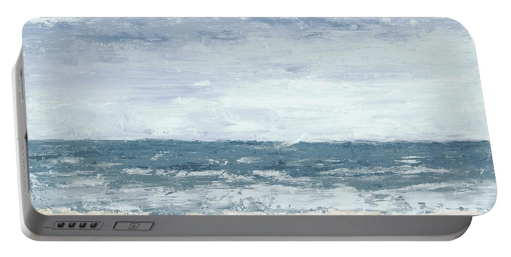 Oceans Portable Battery Charger featuring the painting Oceans In The Mind by Julie Derice