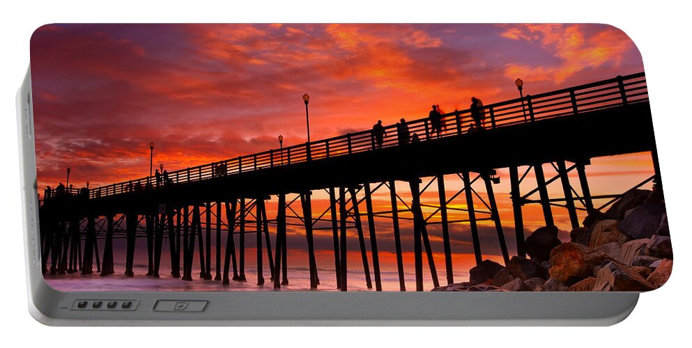 Sunset Portable Battery Charger featuring the photograph Oceanside Sunset 12 by Larry Marshall