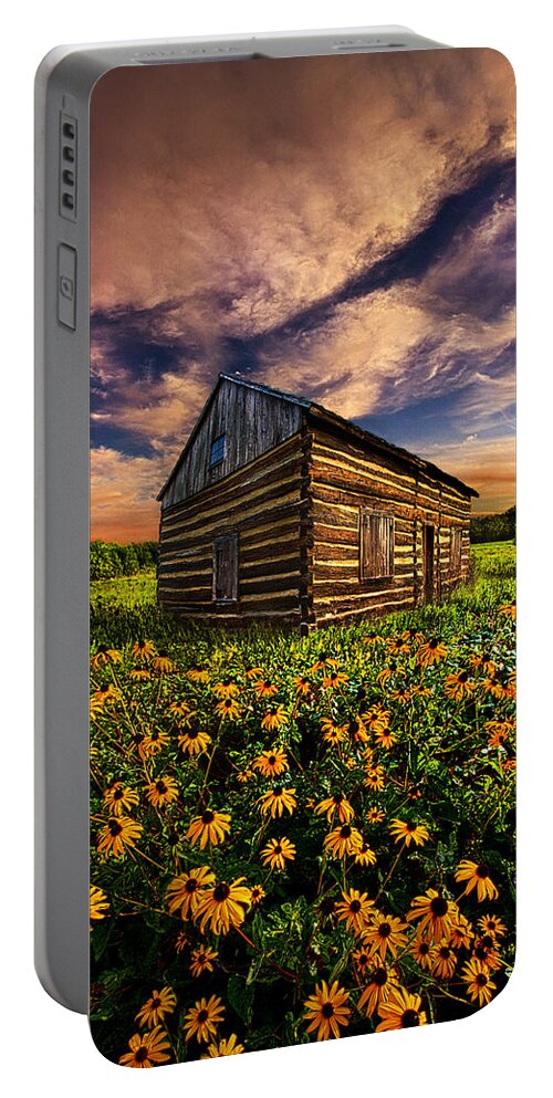 Cabin Portable Battery Charger featuring the photograph Off the Grid by Phil Koch