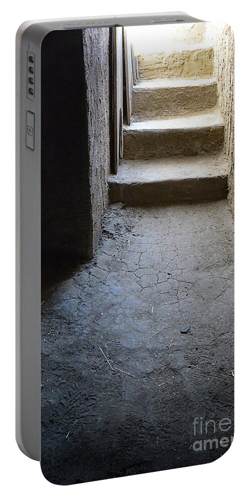 Cellar Portable Battery Charger featuring the photograph Old Dirt Cellar Steps by Jill Battaglia