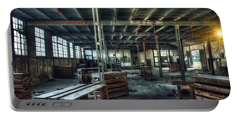 Hdr Portable Battery Charger featuring the photograph Old Factory Ruin by Carlos Caetano