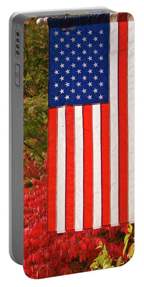 Ron Roberts Portable Battery Charger featuring the photograph Old Glory by Ron Roberts