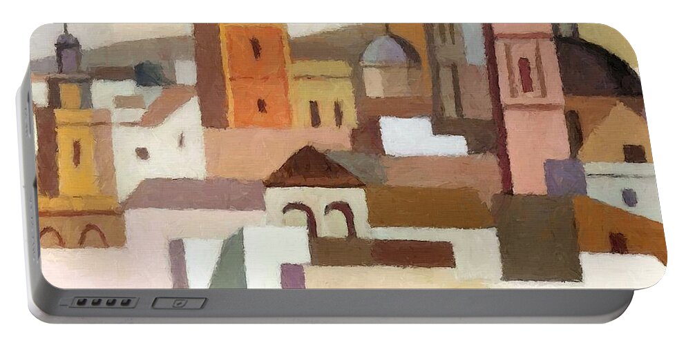 Painting Portable Battery Charger featuring the photograph Old Jerusalem by Munir Alawi