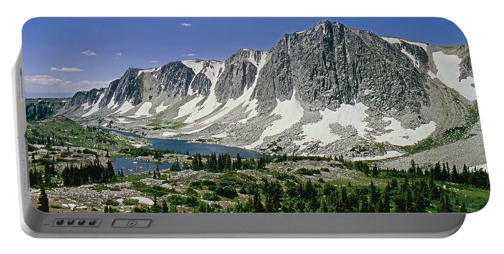 Old Main Peak Portable Battery Charger featuring the photograph M-09702-Old Main Peak, WY by Ed Cooper Photography
