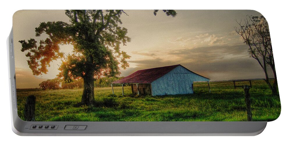 Old Portable Battery Charger featuring the photograph Old Shed by Savannah Gibbs