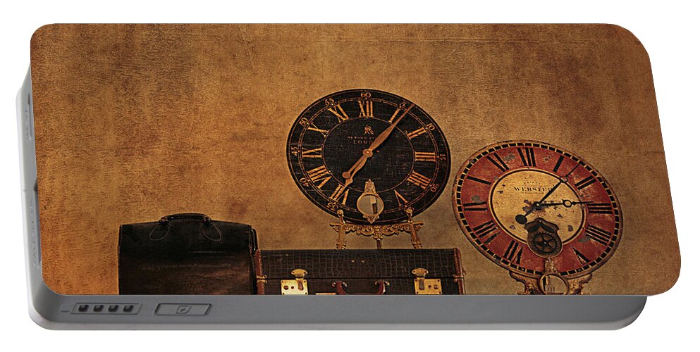 Luggage Portable Battery Charger featuring the photograph Old Times by Maria Angelica Maira