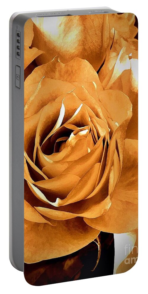 Old World Roses Portable Battery Charger featuring the photograph Old World Roses by Saundra Myles