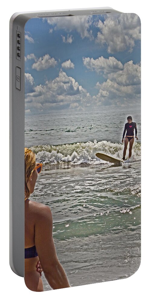 Life Guard Portable Battery Charger featuring the photograph On Duty by Tom Gari Gallery-Three-Photography