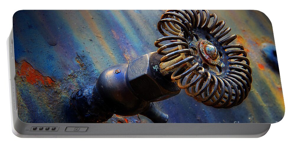 Steam Valve Shutoff Portable Battery Charger featuring the photograph On Or Off by Michael Eingle