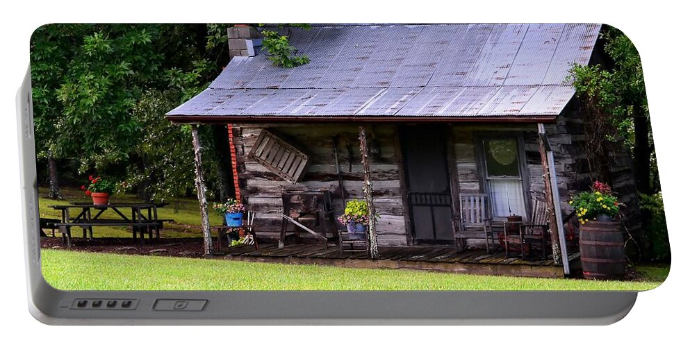 Cabin Portable Battery Charger featuring the photograph Once Upon A Time by Deena Stoddard