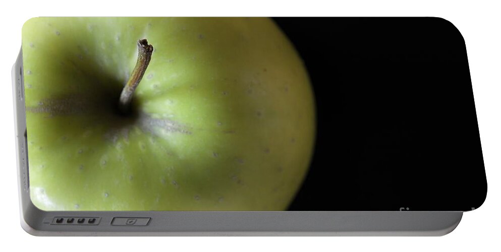 Wendy Portable Battery Charger featuring the photograph One Apple - Still Life by Wendy Wilton