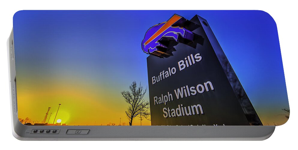 Buffalo Photographs Portable Battery Charger featuring the photograph One Bills Drive by John Angelo Lattanzio