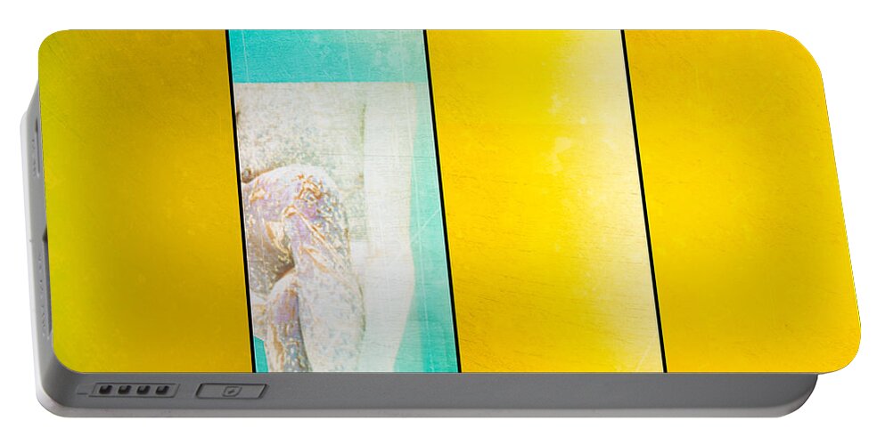 Abstract Portable Battery Charger featuring the photograph One Of Four by Bob Orsillo