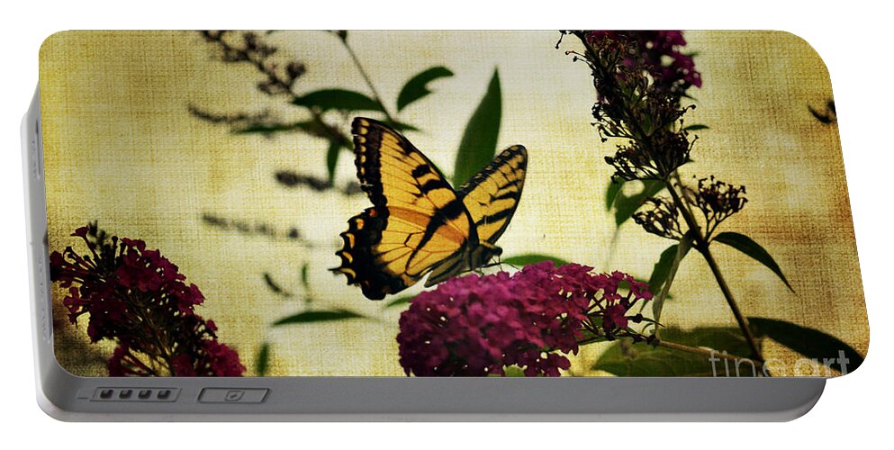 Butterfly Portable Battery Charger featuring the photograph One Summer Day 2 by Judy Wolinsky