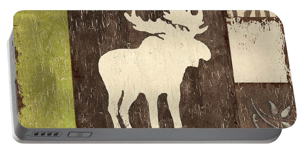 Lodge Portable Battery Charger featuring the painting Open Season 1 by Debbie DeWitt