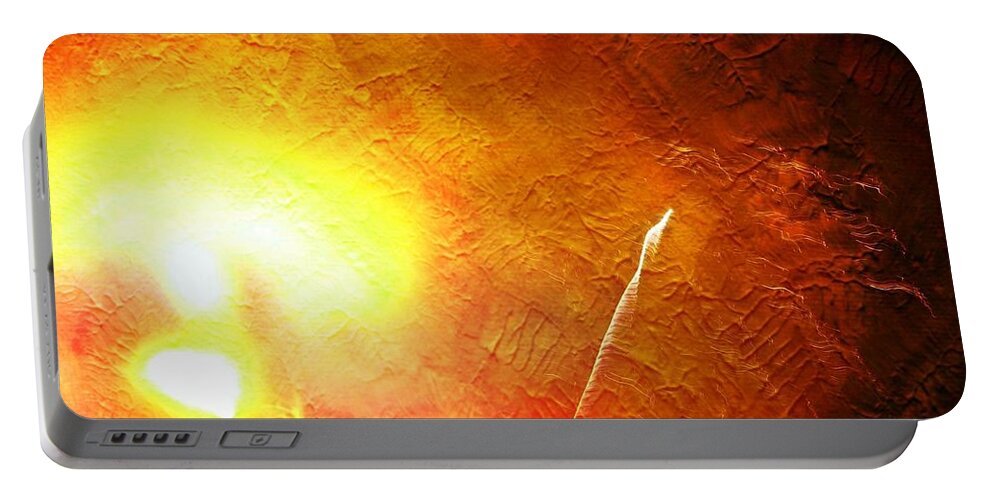 Art Portable Battery Charger featuring the photograph Orange fireworks by Karl Rose