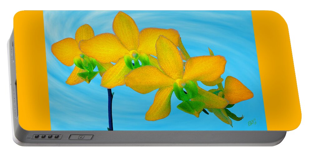 Orchid Flower Portable Battery Charger featuring the photograph Orchid In Yellow by Ben and Raisa Gertsberg