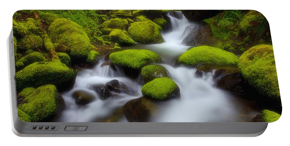 Oregon Portable Battery Charger featuring the photograph Oregon Mossy Dreams by Darren White