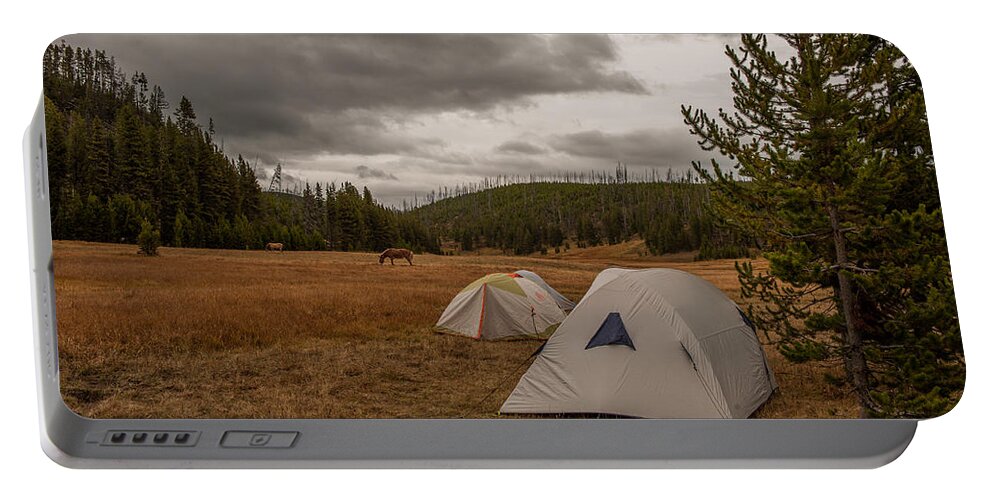 Wyoming Portable Battery Charger featuring the photograph Our Humble Abodes by Brenda Jacobs