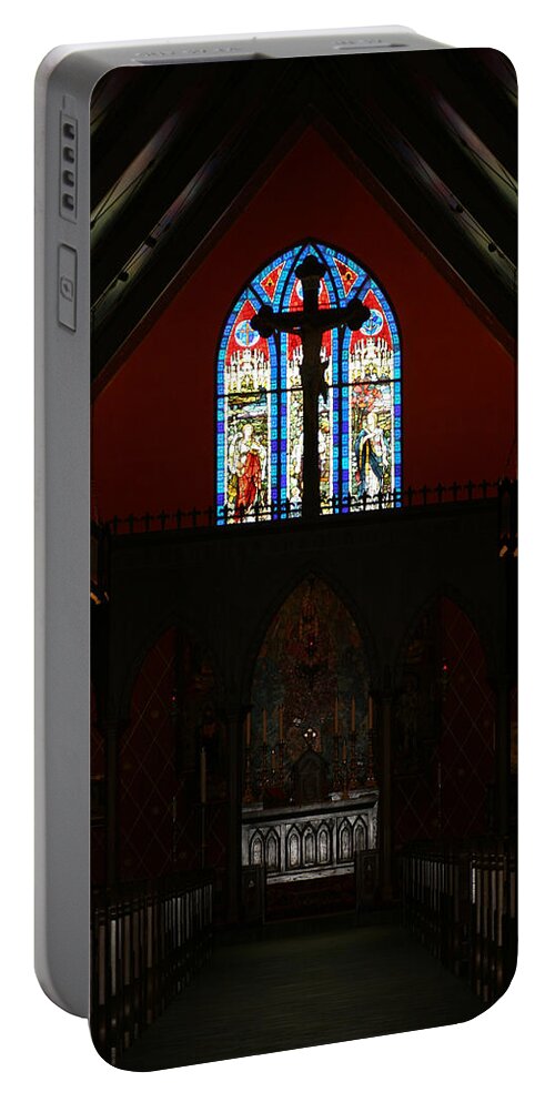 Altar Portable Battery Charger featuring the photograph Our Lady of the Atonement by Ed Gleichman