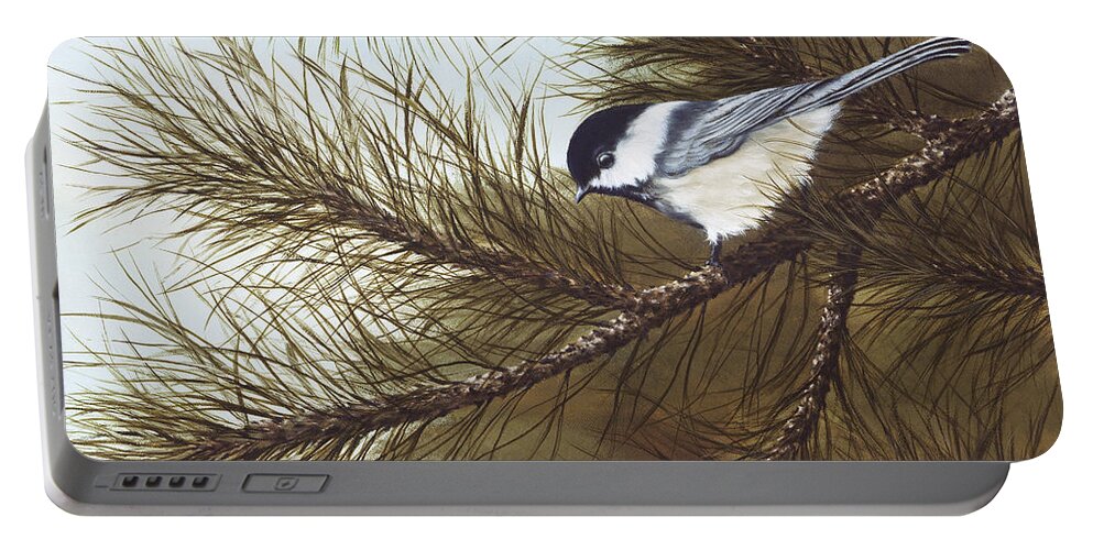 Animals Portable Battery Charger featuring the painting Out on a Limb by Rick Bainbridge