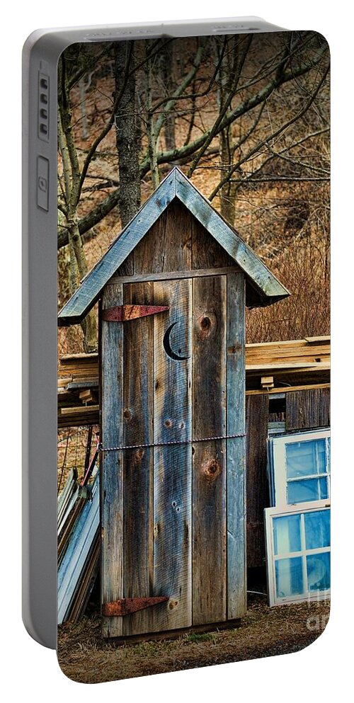 Outhouse Portable Battery Charger featuring the photograph Outhouse - 5 by Paul Ward