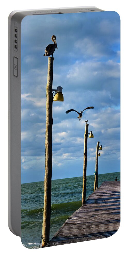 Outta Here Portable Battery Charger featuring the photograph Outta Here by Skip Hunt