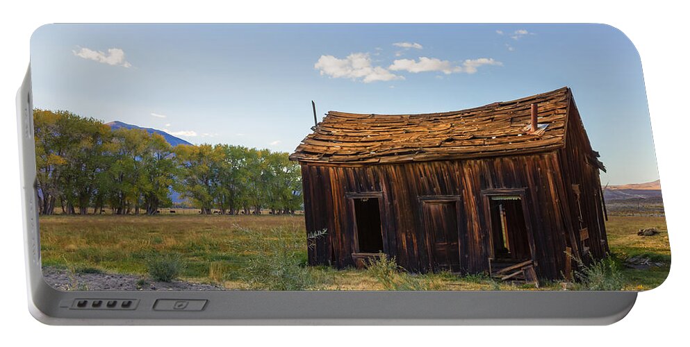 Rovana Portable Battery Charger featuring the photograph Owens Valley Shack by Priya Ghose