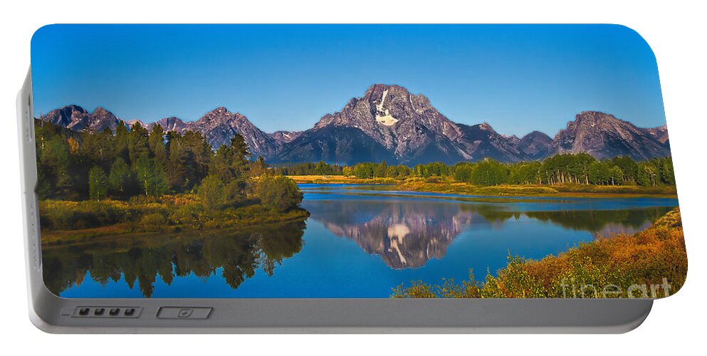 Grand Teton Portable Battery Charger featuring the photograph Oxbow Bend II by Robert Bales