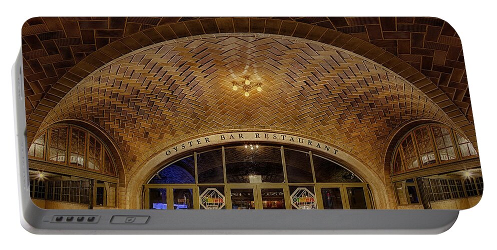 Empire State Portable Battery Charger featuring the photograph Oyster Bar by Susan Candelario