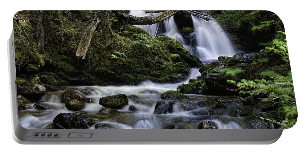 nordman Idaho Portable Battery Charger featuring the photograph Packer Falls and Creek by Paul DeRocker