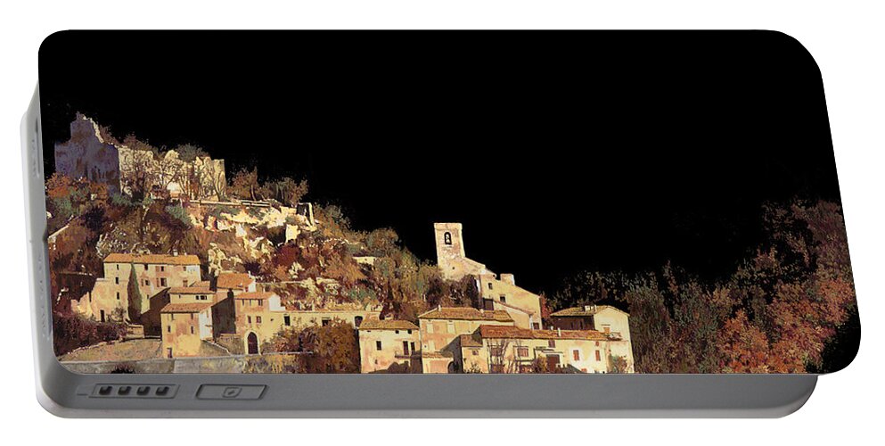 Landscape Portable Battery Charger featuring the painting Paesaggio Scuro by Guido Borelli