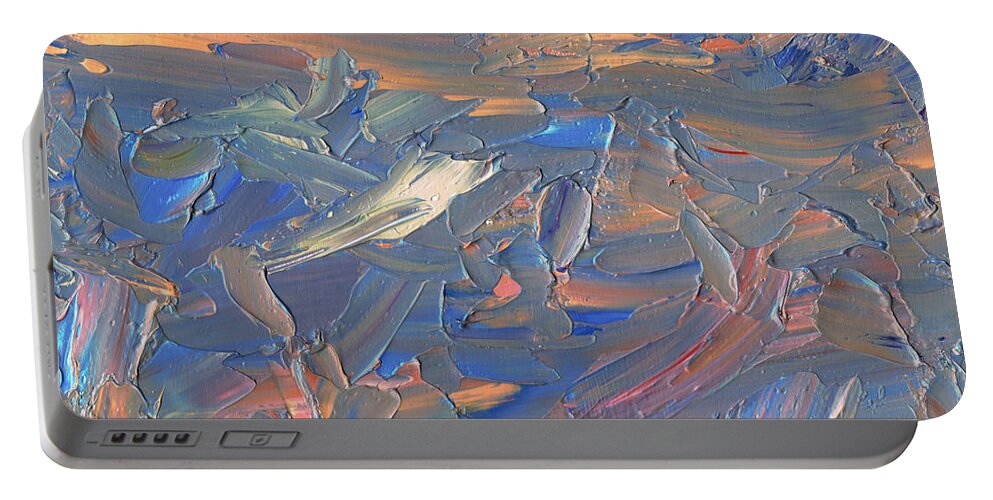 Abstract Portable Battery Charger featuring the painting Paint number 58C by James W Johnson