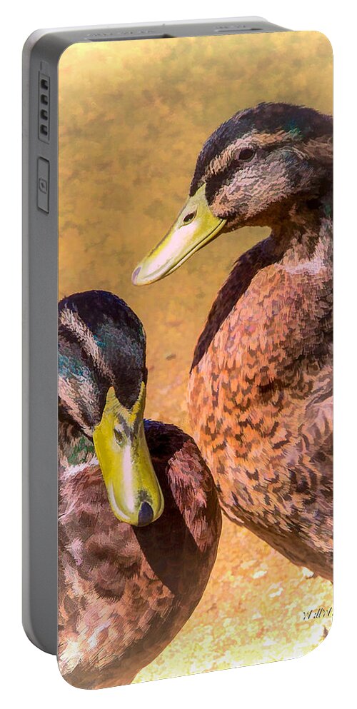 Arizona Portable Battery Charger featuring the photograph Pair of Ducks by Will Wagner