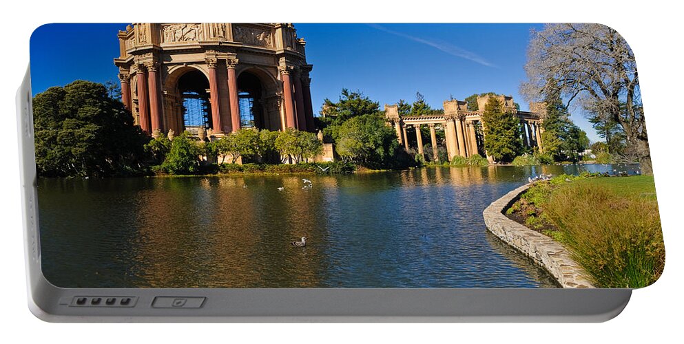 Architecture Portable Battery Charger featuring the photograph Palace of Fine Arts by Jeff Goulden