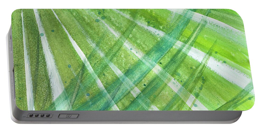 Palm Portable Battery Charger featuring the painting Palm Greens by Patricia Pinto