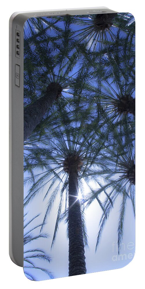 Palm Trees Portable Battery Charger featuring the photograph Palm Trees in The Sun by Jerry Cowart