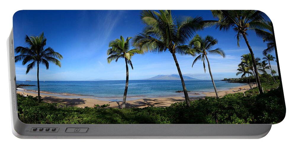 Photography Portable Battery Charger featuring the photograph Palm Trees On The Beach, Maui, Hawaii by Panoramic Images