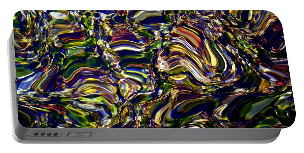 Abstract Portable Battery Charger featuring the photograph Pandemonium Abstract by Deena Stoddard