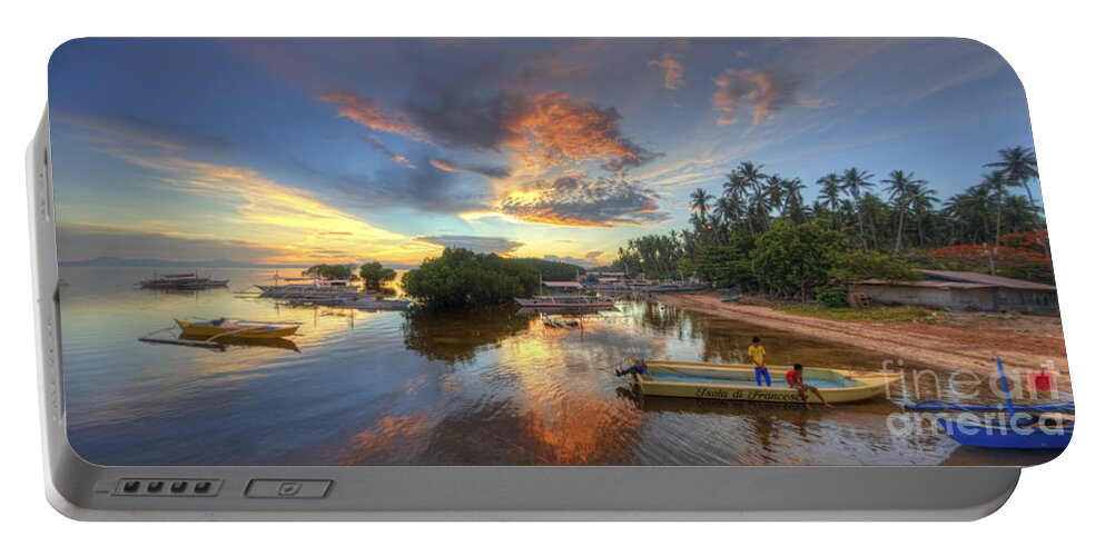 Yhun Suarez Portable Battery Charger featuring the photograph Panglao Port Sunset 7.0 by Yhun Suarez