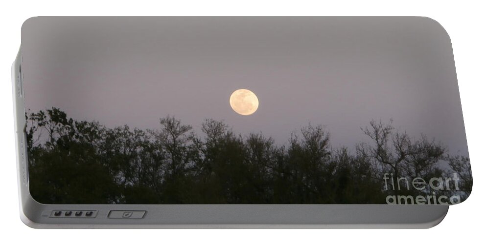 Moon Portable Battery Charger featuring the photograph Panoramic New Orleans Moon Rising by Joseph Baril