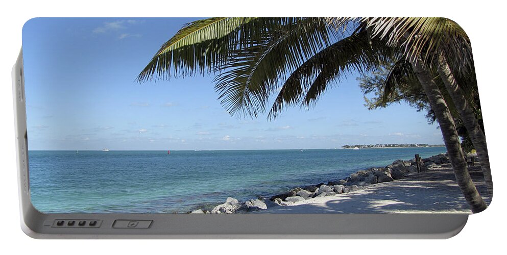 Tropical Portable Battery Charger featuring the photograph Paradise - Key West Florida by Bob Slitzan
